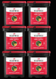 720 Serving Freeze Dried Vegetables (6, 120 serving buckets)