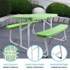 Kids Picnic Table for Outdoor, Plastic Table & Chair Set, Kids Activity Sensory Table, Picnic Table for Piano, Backyard, Garden
