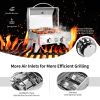 2 Burner Portable Stainless Steel BBQ Table Top Grill for Outdoors
