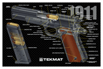 Tekmat Armorers Bench Mat (Options: 11"X17" 1911 PISTOL CUT AWAY)