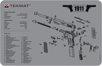Tekmat Armorers Bench Mat (Options: 11"X17" 1911 PISTOL GREY)