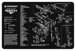 Tekmat Armorers Bench Mat (Options: 11"x17" BERETTA 92 PISTOL)