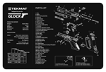 Tekmat Armorers Bench Mat (Options: 11"x17" FOR GLOCK 17 G3)