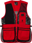 Browning Mesh Shooting Vest (Options: R-HAND SM BLACK/RED TRIM)