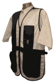 Browning Mesh Shooting Vest (Options: R-HAND 2XL BLACK/TAN TRIM)