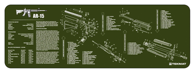 Tekmat Armorers Bench Mat (Options: 12"X36" AR-15 OLIVE DRAB)