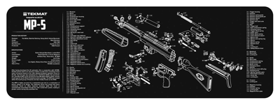 Tekmat Armorers Bench Mat (Options: 12"X36" HECKLER & KOCH MP5)