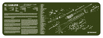Tekmat Armorers Bench Mat (Options: 12"X36" M1 GARAND OLIVE DRAB)