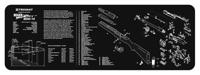 Tekmat Armorers Bench Mat (Options: 12"X36" RUGER MINI-14)