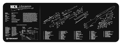 Tekmat Armorers Bench Mat (Options: 12"X36" SKS RIFLE)