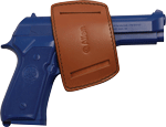 Allen Belt Slide Holster Ambi (Options: LEATHER MED FRAME AUTOS BROWN)