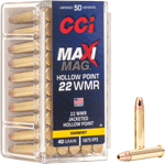 Cci Maxi-Mag 22Wmr 40Gr Jhp (Options: 1875FPS 50RD 40BX/CS)