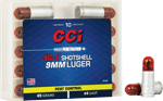 Cci Shotshell 9Mm Luger 53Gr (Options: #4 SHOT 10RD 20BX/CS)
