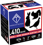 Ati Game Load 410 3" 11/16Oz (Options: #5 1200FPS 250RD CASE LOT)
