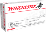 Winchester Usa 10Mm 180Gr (Options: FMJ 50RD 10BX/CS)