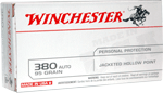 Winchester Usa 380 Acp 95Gr (Options: JHP 50RD 10BX/CS)