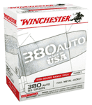 Winchester Usa 380 Acp 95Gr (Options: FMJ-RN 200RD 5BX/CS)