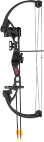 Bear Archery Youth Compound (Options: BOW BRAVE RH BLACK AGE 8+)