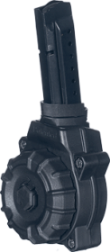 Pro Mag Magazine For Glock 17 (Options: 19 9MM 30RD DRUM BLACK POLYMER)