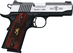 Browning 1911-380 Black Label (Options: MEDALLION PRO 3.62" NT ST WOOD)