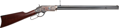 Cimarron 1860 Henry 44-40 Win (Options: 24" BRASS FRAME BLUED WALNUT)