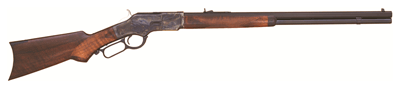 Cimarron 1873 Deluxe 45Lc (Options: 24" OCTAGON CC/BLUED PG WALNUT)