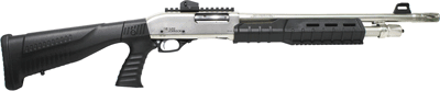 Iver Johnson Pump 12Ga. 3" (Options: 18" S.NICKEL QD PG BUTTSTOCK)