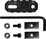 Grovtec Rail Section Stock Ar (Options: 2.2" 5 SLOT ALUMINUM BLACK)