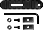 Grovtec Rail Section Stock Ar (Options: 3.8" 9 SLOT ALUMINUM BLACK)
