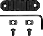 Grovtec Rail Section M-Lok (Options: 3" 7 SLOT ALUMINUM BLACK)