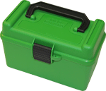 Mtm Deluxe Ammo Box 50-Rounds (Options: LG RIFLE 220 SWIFT-30/06 GREEN)
