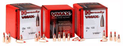 Hornady Bullets 20 Cal .204 (Options: 40GR V-MAX 100CT 40BX/CS)