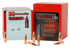 Hornady Bullets 22 Cal .224 (Options: 55GR JSP 100CT 40BX/CS)