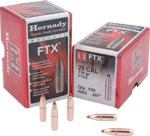 Hornady Bullets 25 Cal .257 (Options: 110GR FTX 100CT 30BX/CS)