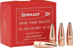 Hornady Bullets 30 Cal .308 (Options: 150GR JSP 75TH ANNIVERSARY)