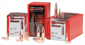 Hornady Bullets 30 Cal .308 (Options: 208GR BTHP MATCH 100CT 15BX/CS)