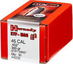 Hornady Bullets 45 Cal .452 (Options: 300GR JHP MAG 50CT 15BX/CS)