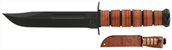 Ka-Bar Fighting/Utility Knife (Options: 7" W/LEATHER SHEATH USMC)