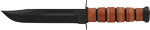 Ka-Bar Fighting/Utility Knife (Options: 7" W/LEATHER SHEATH US ARMY)