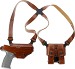 Galco Miami Shoulder System (Options: RH LEATHER S&W M&P 9/40 TAN)