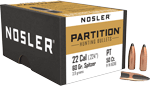 Nosler Bullets 22 Cal .224 (Options: 60GR PARTITION 50CT)