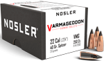Nosler Bullets 22 Cal .224 (Options: 40GR VARMAGEDDON TIPPED 250CT)