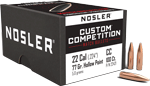 Nosler Bullets 22 Cal .224 (Options: 77GR HP-BT CUSTOM COMP. 100CT)