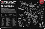 Tekmat Armorers Bench Mat (Options: 11"x17" CZ P-07/09 PISTOL)