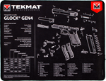 Tekmat Armorers Bench Mat (Options: ULTRA 15"X20" FOR GLOCK G4 BLK)
