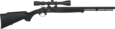 Traditions Buckstalker Xt 50 (Options: CAL YOUTH 24" 3-9X40 BLUED/BLK)