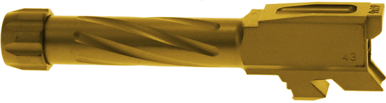Rival Arms Barrel For Glock 43 (Options: GEN 1 THREADED GOLD)