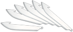 Outdoor Edge 3" Drop Point (Options: REPLACEMENT BLADES 6-PACK)