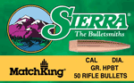 Sierra Bullets .22 Cal .224 (Options: 53GR HP MATCH 100CT)