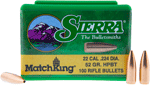 Sierra Bullets .22 Cal .224 (Options: 52GR HPBT MATCH 100CT)
